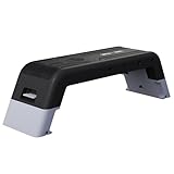 GORILLA SPORTS® Aerobic Deck - Multifunktional, Verstellbar, Rutschfest, bis 200 kg Belastbar, Kunstoff, Gummi, Schwarz - Fitness Stepper, Step Brett für Home Gym