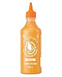FLYING GOOSE Sriracha Mayoo Sauce, pikante Mayonnaise, leicht scharf, orange Kappe, Würzsauce aus Thailand, vegetarisch, glutenfrei, 1 x 455 ml