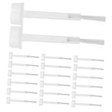 HAPINARY 250 Stück Ersatzbürste für Nagellack Clipper Werkzeug Maniküre-Kit Gel-Nagellack Nägel pinsel für nagellack nailing tool für Nagellack Flaschenbürste Plastik Weiß