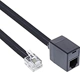 TECHZOCO Verlängerungskabel für Telefon, RJ11, Verlängerungskabel, Telefonkabel, Modular 6P4C, Western-Kabel, RJ11, Verlängerungskabel für Telefon, Fax, Modem Router DSL, VDSL, ISDN Internet, 6P4C,