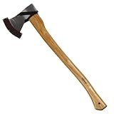 Xforst Forstaxt Axt UW12, mit Stiel aus Hickoryholz 70 cm und 1,25 kg polierte Schneide aus Kohlenstoffstahl.