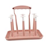 ELAYARD Babyflaschen Trockenständer Abnehmbar Langlebig Europäischer Stil Platzsparend Robustes Kunststoffgestell Hygienischer Flaschen Becherhalter für Haushalt und Wiederverwendbar