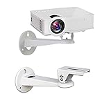 Drsn Mini Beamer Halterung für Wand - 20cm - Traglast 3 kg - 360° Schwenkbar, für CCTV/Kamera/Projektor/Webcam, CCTV-Sicherheitskamera-Gehäuse-Halterung - Weiß