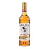 Captain Morgan Original Spiced Gold, Blended Rum, Gewürze und Vanille-Aromen, Karibisches Flair, für Cocktails & Longdrinks, Spirituose, CMSG, 35% vol, 1000ml Einzelflasche, 1l