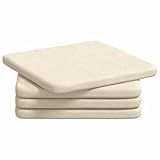 Gecheer Sitzkissen 4 pcs Creme 40 x 40 x 3 cm Cordstoff, Stuhlkissen Polster Sitzpolster Indoor Outdoor für Wohnzimmer Balkon Gartenstühle Esszimmer42015226