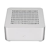JNJOOD Aluminiumgehäuse, Kleines Desktop-Computergehäuse, Netzteil, HTPC, Mini-ITX-PC-Gehäuse, 2 USB 3.0-Anschlüsse