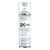 2K PRO 2K Spraydose 400ml - 2 Komponenten Sprühlack, Schnelltrocknender Spritzlack, UV-Beständig, Stoss- und Kratzfest | Klarlack Matt