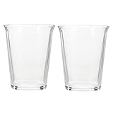 WATIIFUFU 2 Stück Teiliges Glas Kaffee Wasserglas Klarsichtig Hitzebeständig Vielseitig für Kaffee Tee Milch Frühstücksbecher Langlebig und Leicht zu Reinigen