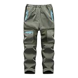 Lidssacde Skihose Jungen Mädchen Warme Gefütterte Outdoorhose Softshellhose Ski Pant Skilanglaufhose Wasserdicht Winddichte Wanderhose Skihose Hosenträgerhose Schneehose Thermohose