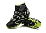Radschuhe Winter Fahrradschuhe MTB Radsportschuhe Herren/Damen rutschfeste kompatibles Shimano SPD-System - Grün 43 EU