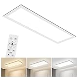 Oraymin LED Panel Deckenleuchte 58x20 cm, 24W 3100LM LED Deckenleuchte Flach, 3000K-6500K Lampe mit Fernbedienung, Deckenlampe Dimmbar Modern Rechteckig, Schlafzimmerlampe, Küchenlampe, Weiß