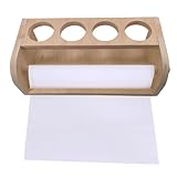 Holz-Desktop - Aufbewahrung Schriftrolle, Zeichenpapier, Stifthalter Mit Malachse | Graffiti-Werkzeugset, Kunststaffelei Freistehender Papierhandtuchrollenspender
