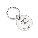 TMT Hundemarke mit Gravur Edelstahl Hunde Anhänger, wetterfest, Hundehalsband mit Namen und Telefonnummer, Hundemarke personalisiert mit Symbolen, perfektes Geburtstagsgeschenk für Hunde und katze