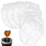 Huucozn 10 Pack 5 Gallonen Farbsiebbeutel farbsieb für Airbrush 250 Mikron Lacksieb Filtersack Filterbeutel Aquarium Lackfilter mesh Filter fein Gewebte Netzfiltertuch für Malen Farbeimer Hausbrauen