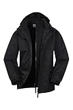 Mountain Warehouse Bracken Wasserfeste 3 in 1 Kinder Winterjacke - Warmer Fleecejacke, Regenjacke, Jungen, Mädchen, Doppeljacke, Übergangsjacke, Winter Schwarz Kinder 152 DE (11-12 Jahre)
