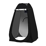 OFCASA Pop-up Dusche Zelt Tragbare Privatsphäre Schutz WC Zelt mit Tragetasche für Outdoor Camping Angeln Strand Dusche Dressing (Schwarz, 120 x 190 cm)