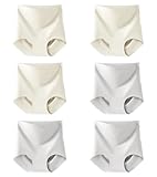 Damen-Unterhose, Premium-Komfort, Feuchtigkeitsaufnahme, formend, nahtlos, bequem, geeignet für Frauen mittleren Alters, 6 Stück, 6 Stück Kombination-E, M