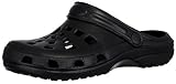 Brandsseller Herren Clog Gartenschuh Badeschuh Freizeitschuh Hausschuh Slipper mit Fersenriemen - Farbe: Schwarz - Größen: 44