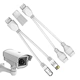 Ethernet-PoE-Splitter, Outdoor-Ethernet-Splitter - Netzwerk-Splitter Sicherer Lan-Splitter,Reibungsloser, videostabiler PoE-Extender für die meisten PoE-Switches und Netzwerkkameras