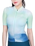 INBIKE Fahrradbekleidung Damen Radtrikot Kurzarm Sommer Fahrradtrikot Kurz Trikots Fahrrad Rennrad Shirt Radsport-Bekleidung Bunt Grün S