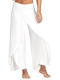 Hosen Damen Sporthose Yogahosen Sport Pumphose Haremshose Leichte Sommerhose Marlene Hose Weiß 4XL