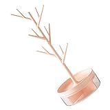 Amosfun Schmuckständer Buchstabenketten für Frauen goldkette frauen Schmuck-Organizer-Ständer aufbewahrung für schmuck schmuck-aufbewahrung Halskettenständer Schmuckhalter Plastik Rosa