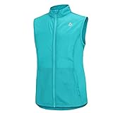 Airtracks Damen Fahrradweste Laufweste Comfort Line Radweste Leichte Wind Weste Reflektierend Winddicht Ärmellos Windstopper Atmungsaktiv XS S M L Xl XXl 3XL 4XL - hellblau - XXL