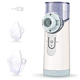 Gindoly Inhalator Vernebler Geräuscharmes, Tragbarer Inhalationsgerät Set, Wirksame Behandlung von Atemwegserkrankungen, USB Wiederaufladbar, Inhaliergerät für Kinder und Erwachsene