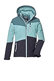 killtec Mädchen Funktionsjacke mit Kapuze und Schneefang/Outdoorjacke ist wasserdicht KOW 170 GRLS JCKT, dunkel peppermint, 176, 40927-000