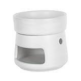 Gatuida Keramik Aromatherapie Diffuser Duftlampe Handgefertigt Weiß Aromadiffusor Teelichthalter Duftwachsschmelzer Entspannende Raumluftverbesserung Wohnzimmer Schlafzimmer