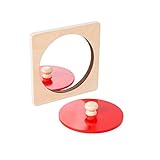 Montessori Baby Spiegel Peekaboo Puzzle - Jumbo Knopf Baby Puzzles für Easy Grasp, Form Sortierer für Babys 6-12 Monate