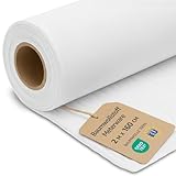 Stoff Meterware Baumwollstoff 2 M x 160 cm - Stoffe zum nähen aus reine baumwolle fabric futterstoff dekostoff für patchwork canvas und sewing nähstoff Oeko-Tex 3. Weiß