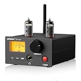 AIYIMA T5 V2.0 6K4 Röhrenverstärker Kopfhörerverstärker 2.0 Stereo Mini HiFi Verstärker 140Wx2 Bluetooth QCC3034 Aptx-hd Receiver TDA7498E Digitalverstärker mit 2-Wege Analog Audio Cinch Eingang