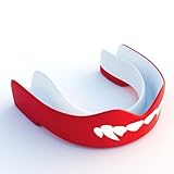 Sport Zahnschutz Erwachsene,Sport Mundschutz für Zahnspangen,SportMundschutz Für alle Vollkontakt, Sportarten einschließlich Rugby und Kampfsport,Rot