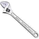 WEDO Rollgabelschlüssel 8', Verstellbarer Schraubenschlüssel, Einmaulschlüssel verstellbar, CR-V Stahl, Geschmiedet, Starkes Drehmoment, Wärmebehandlung, Oberflächenverchromung, Silber, 200mm