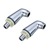 Verchromte Badewanneneinlauf-Duscharmatur, Wasserhahn-Adapter, Verlängerung für Wand-zu-Deck-Umwandlung, Messinghahn-Anschluss, 2 Stück