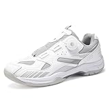 sekiueo Badminton-Schuhe Leichte Tischtennis- Und Pickleball-Schuhe Für Herren Damen All-Court-Sneaker Nicht Abfärbend rutschfest,Grau,39 EU