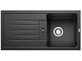 BLANCO FAVUM 45 S | Küchenspüle 86x43,5 | Granitspüle aus SILGRANIT anthrazit | Einbauart: Einbau von Oben | reversibel | für 45 cm breite Unterschränke | Großes Becken | [86x43,5x19,2 cm]