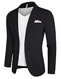 PJ PAUL JONES Business Sakko Herren Anzugjacke Klassisch 2 Knöpfe Regular Fit Sportlich Blazer Schwarz L