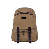 YGLEEULI Kameratasche Kamera-Rucksack-Taschen Canvas Freizeit Multifunktionaler Fotografie-Rucksack Reisekamera-Rucksack SLR-Kameras Fall for DSLR und Objektive(Brown)