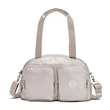 Kipling COOL DEFEA Mittelgroße Schultertasche, Metallic Glow (Silber)