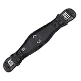 Merauno® Kunstfell Konturgurt Fleece Sattelgurt Kurzgurt Dressurgurt aus Qualität spezielle anatomisch konkave Form für bessere Rutschfestigkeit Braun/Braun