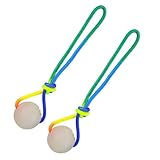 Spielbälle für Hunde - 2 Stück Interaktives Zerrspiel Leuchtendes Kauspielzeug - Mit Griff Interaktiver Hundeball - Für Mentale Stimulation Bereicherung Gegen Langeweile Welpen Haustiere Indoor