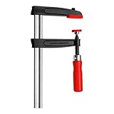 BESSEY Temperguss-Schraubzwinge TPN25B8BE, Spannweite 250 mm Ausladung 80 mm, Stabile Hohlprofilschiene mit Riffelung, Gewicht 0,82 Kg