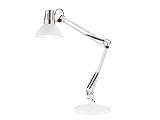 meineWunschleuchte 2in1 Schreibtischlampe & Klemmlampe Weiß, 74,5cm groß
