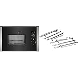 Neff HLAGD53N0 Einbau-Mikrowelle N50 / 38,2 x 59,4 cm (H x B) / 25 l, Schwarz & Z11TJ35X0 Teleskopauszug 3-fach Backofen-Kochfeld-Kombination
