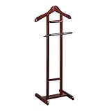 Kleiderständer aus Holz mit Sockel und Hosenhalterung, stilvoller Anzugbügel für Zuhause und Büro, eleganter Kleider-Organizer für Damen und Herren