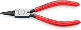 KNIPEX Sicherungsringzange für Innenringe in Bohrungen mit Kunststoff überzogen schwarz atramentiert 140 mm 44 11 J1