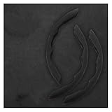 Auto Lenkradhülle Für Auto-Lenkradbezug 38 cm 15 Zoll Fell-Radbezug Rutschfester Dekorativer Zubehörbezug Lenkradbezüge Lenkradschutz 2/3 STK(3PCS Black)