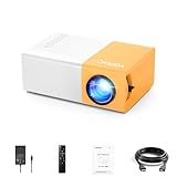 Mini-Projektor, vamvo LED-Videoprojektor, tragbarer Filmprojektor, Kindergeschenk, kompatibel mit Smartphone/PS4/Firestick, Video kann über EIN Datenkabel direkt auf den Projektor gespiegelt Werden